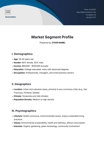 Free Market Segment Profile Template to Edit Online | Template.net