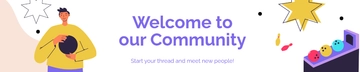 Free Simple Playful Reddit Banner Template to Edit Online