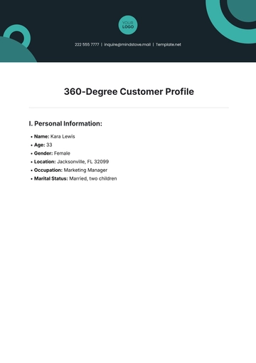 Free 360-Degree Customer Profile Template to Edit Online | Template.net