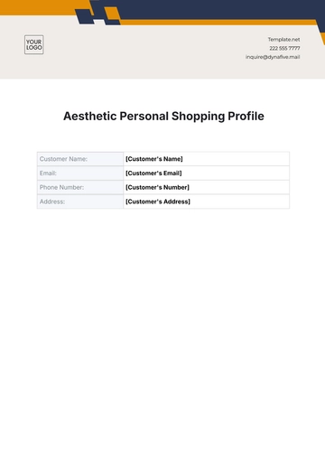 Free Aesthetic Personal Shopping Profile Template to Edit Online | Template.net