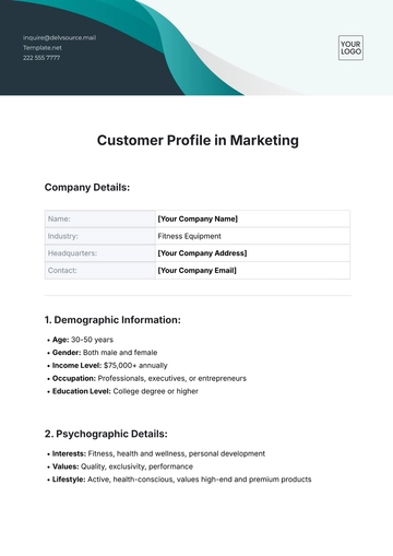 Free Customer Profile in Marketing Template to Edit Online | Template.net