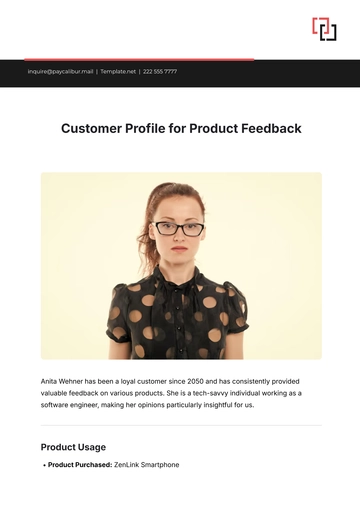 Free Customer Profile for Product Feedback Template to Edit Online | Template.net