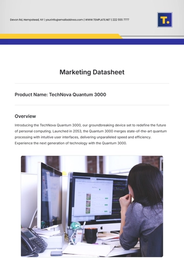 Free Marketing Datasheet Template to Edit Online