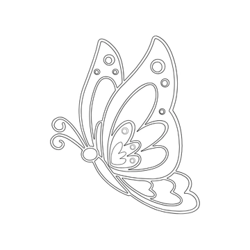 Free Butterfly Outline Clipart to Edit Online
