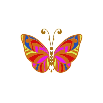 Free Abstract Butterfly Clipart to Edit Online