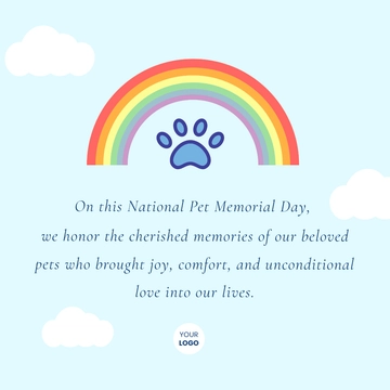 Free National Pet Memorial Day Template to Edit Online