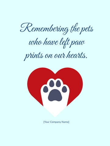 Free Pet Memorial Day Template to Edit Online