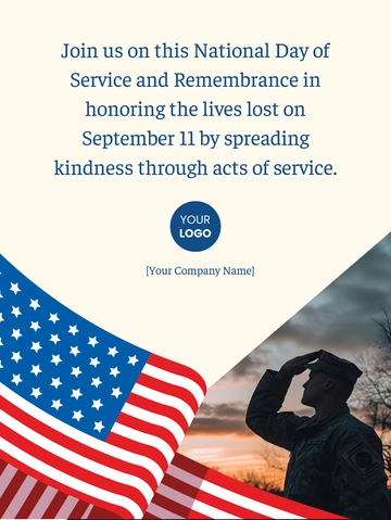 Free National Day of Service and Remembrance Template to Edit Online