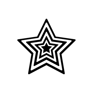 Free Black & White Star Clipart to Edit Online
