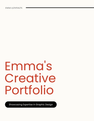 Free Portfolio Template to Edit Online