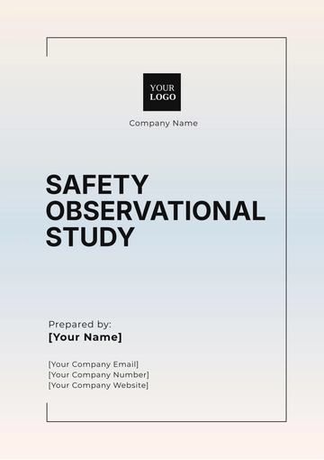 Free Safety Observational Study Template to Edit Online