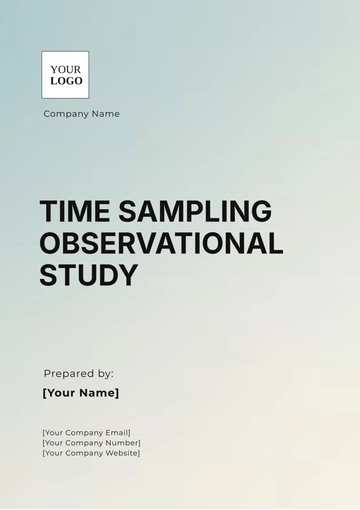 Free Time Sampling Observational Study Template to Edit Online