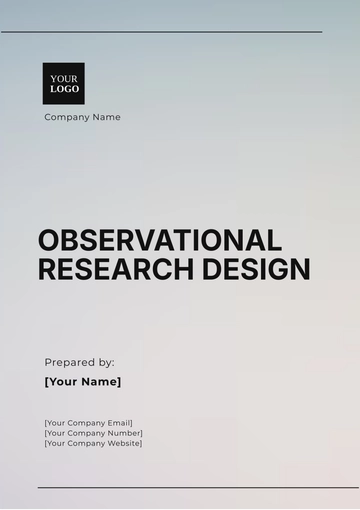 Free Observational Research Design Template to Edit Online
