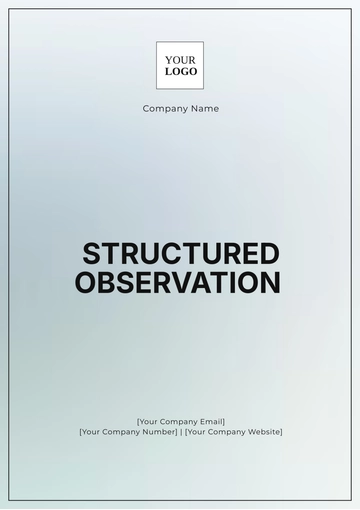 Free Structured Observation Template to Edit Online