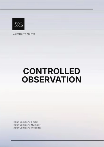 Free Controlled Observation Template to Edit Online