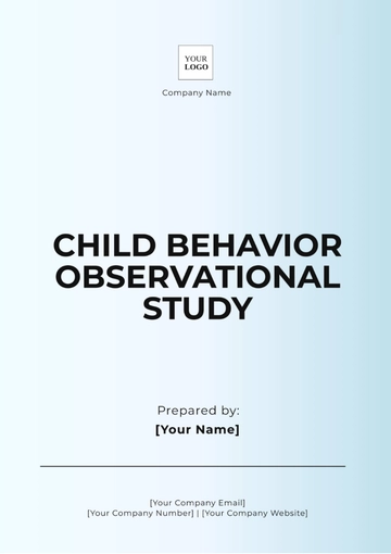 Free Child Behavior Observational Study Template to Edit Online