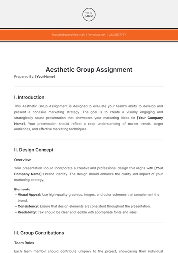 Free Aesthetic Group Assignment Template to Edit Online