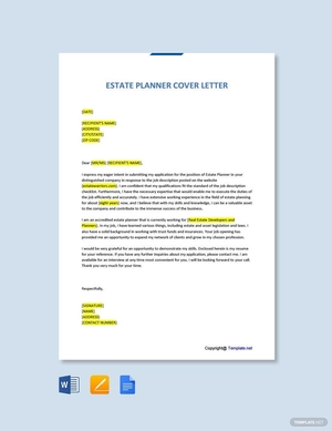 Estate Planner Cover Letter