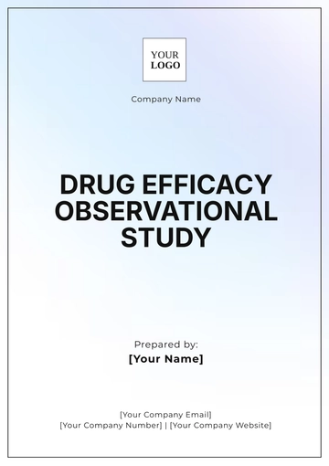 Free Drug Efficacy Observational Study Template to Edit Online