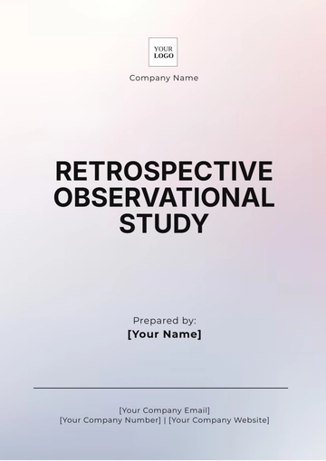 Free Retrospective Observational Study Template to Edit Online