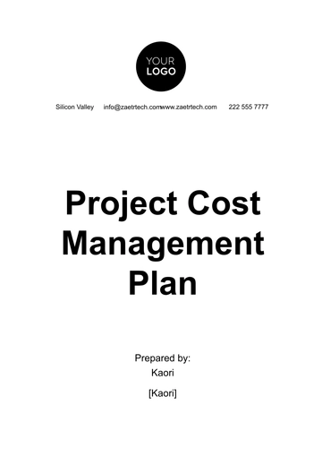 Free Project Cost Management Plan Template to Edit Online