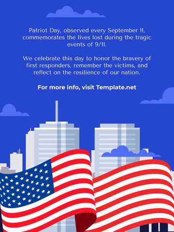 Free Patriot Day Social Media Post Template to Edit Online