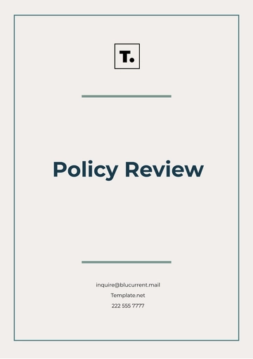 Free Blank Policy Review Template to Edit Online