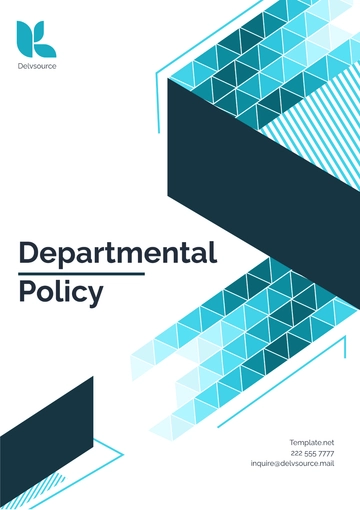 Free Departmental Policy Format Template to Edit Online