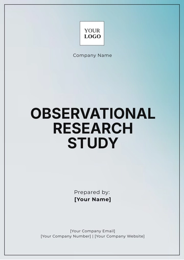 Free Observational Research Study Template to Edit Online