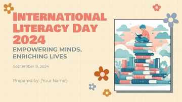 Free iInternational Literacy Day Presentation Template to Edit Online