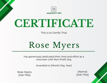 Free Non-Profit Certificate Template to Edit Online