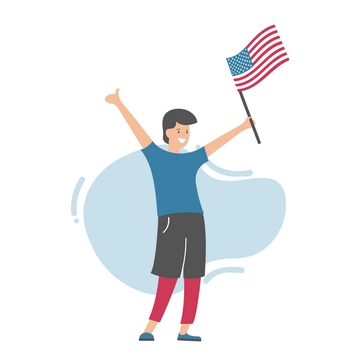 Free Patriots Day American Flag Clipart Template to Edit Online