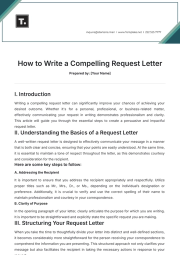 Free How to Write a Compelling Request Letter to Edit Online
