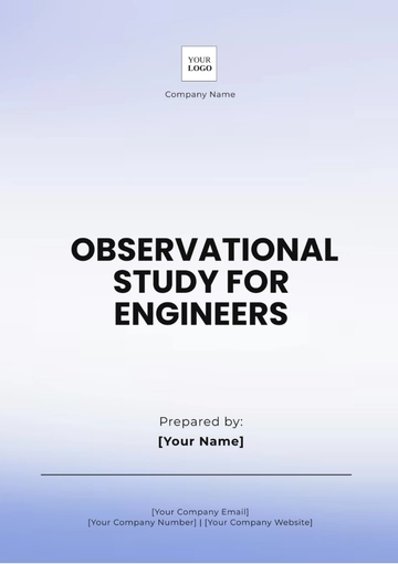 Free Observational Study for Engineers Template to Edit Online