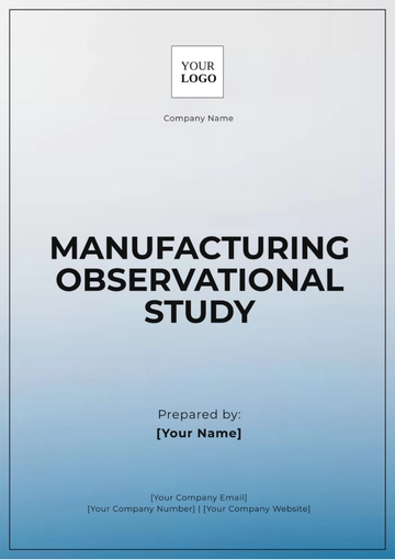 Free Manufacturing Observational Study Template to Edit Online