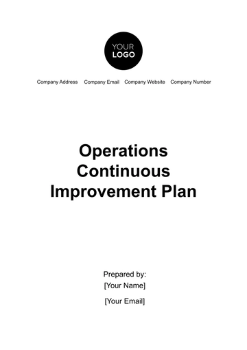 Free Operations Continuous Improvement Plan Template to Edit Online