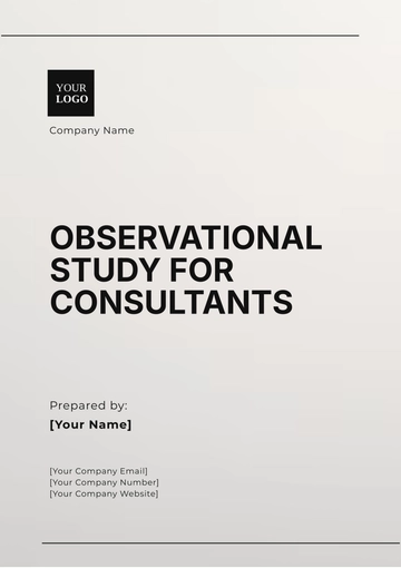 Free Observational Study for Consultants Template to Edit Online