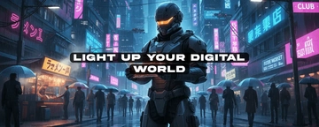 Free Neon Cyberpunk Discord Banner Template to Edit Online