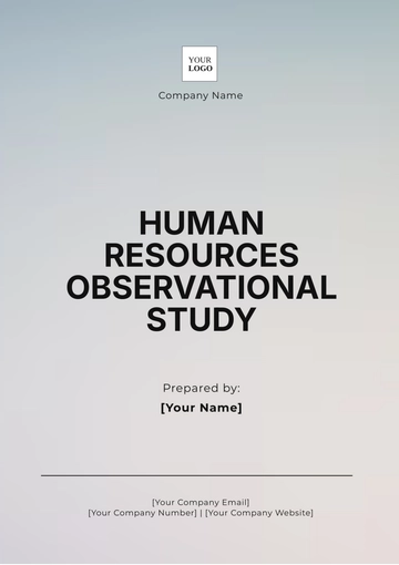 Free Human Resources Observational Study Template to Edit Online