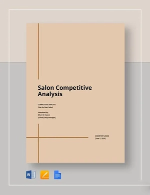 Salon competitive analysis template