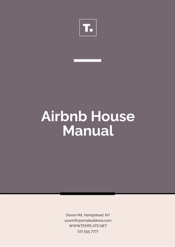 Free Aesthetic Airbnb House Manual Template to Edit Online