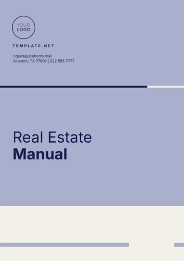 Free Real Estate Manual Template