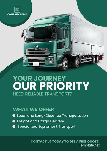 Free Transport Services Ad Template to Edit Online