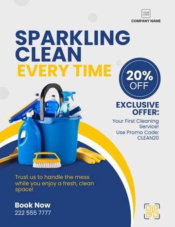 Free Cleaning Services Advertising Flyer Template to Edit Online