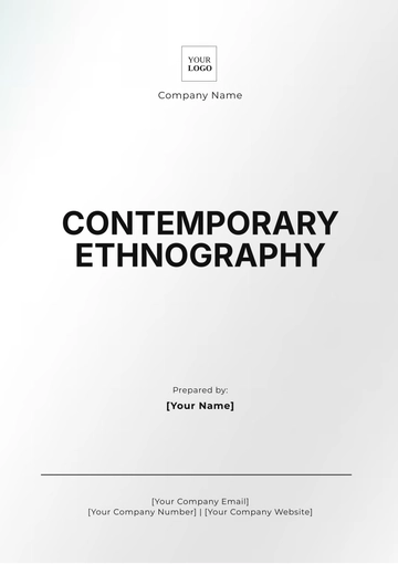 Free Contemporary Ethnography Template to Edit Online