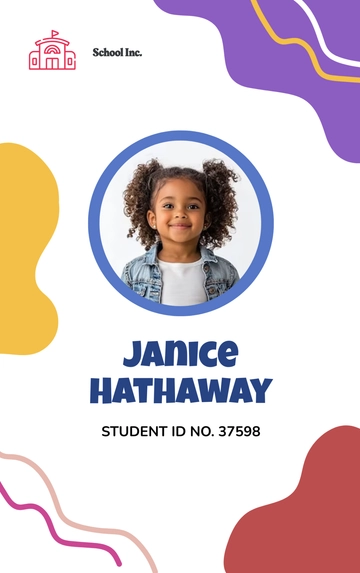 Free Colorful Child ID Card Template to Edit Online