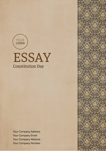 Free Constitution Day Essay Template to Edit Online