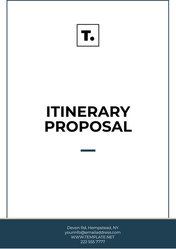 Free Itinerary Proposal Template to Edit Online