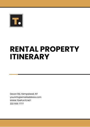 Free Rental Property Itinerary Template to Edit Online