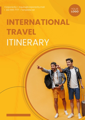 Free International Travel Itinerary Template to Edit Online